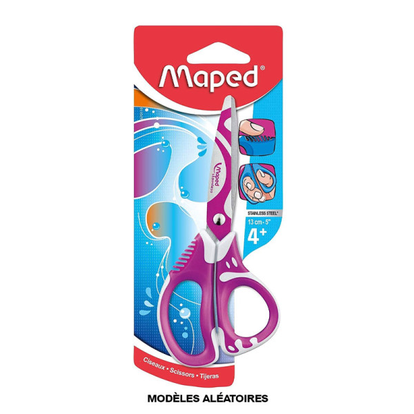 Ciseaux - 13 cm - Pour droitiers - Ergonomique - Scolaire - Maped Zenoa Fit