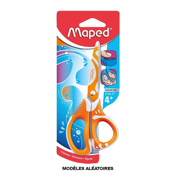 Ciseaux - 13 cm - Pour droitiers - Ergonomique - Scolaire - Maped Zenoa Fit