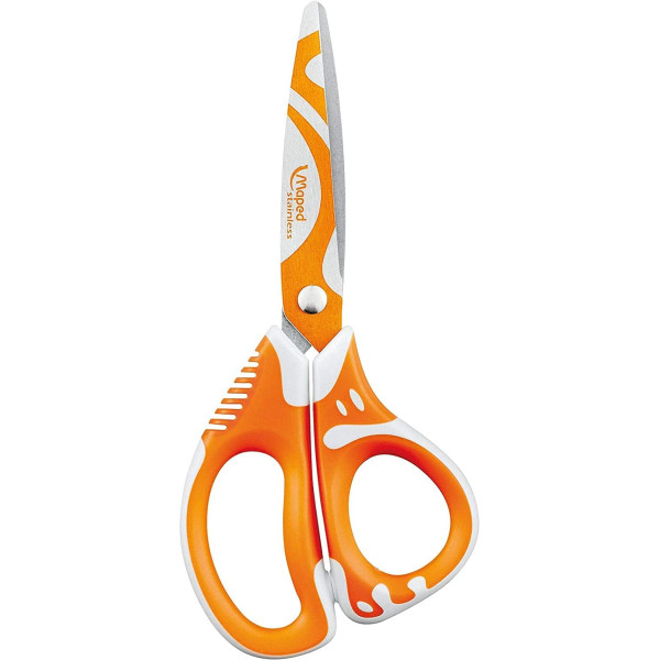 Ciseaux - 13 cm - Pour droitiers - Ergonomique - Scolaire - Maped Zenoa Fit
