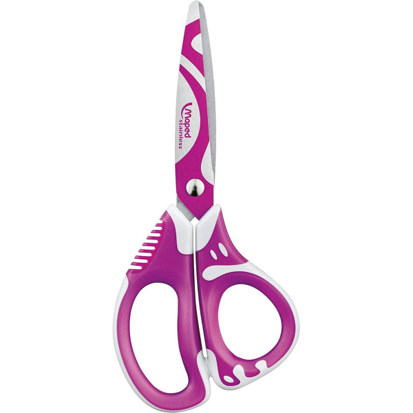 Ciseaux - 13 cm - Pour droitiers - Ergonomique - Scolaire - Maped Zenoa Fit