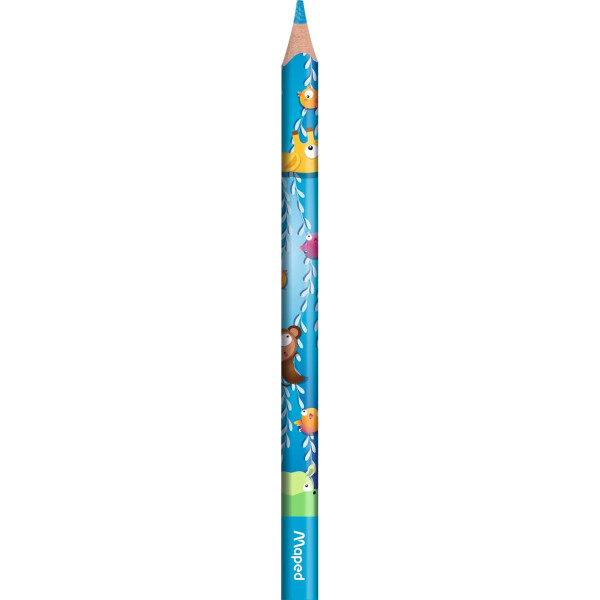 Crayons de couleur - Coloriage - Enfant dès 1 an - Mine large - 12 couleurs - Maped Jungle Fever