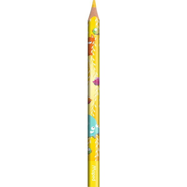 Crayons de couleur - Coloriage - Enfant dès 1 an - Mine large - 12 couleurs - Maped Jungle Fever