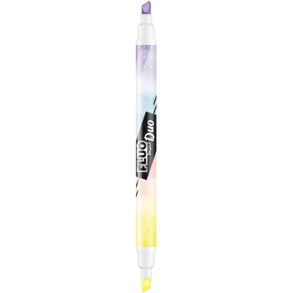 Etui de 3 surligneurs - Bicolore - Double pointe - Couleurs pastel - Maped - Fluo'peps Duo