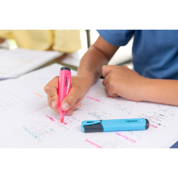 Surligneurs - Jaune fluo - Pointe biseautée - Scolaire - Bureau - 4 surligneurs - Maped