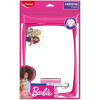 photo-Ardoise blanche - Effaçable - Inclus feutre + brosse - 2 faces - Barbie x Maped