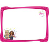 Ardoise blanche - Effaçable - Inclus feutre + brosse - 2 faces - Barbie x Maped