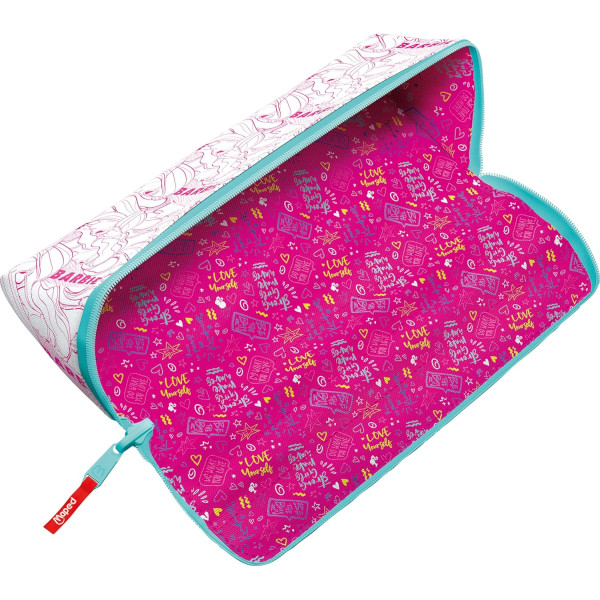 Trousse - Rose - Barbie - Triangulaire - Personnalisable - Ouverture XXL - Maped