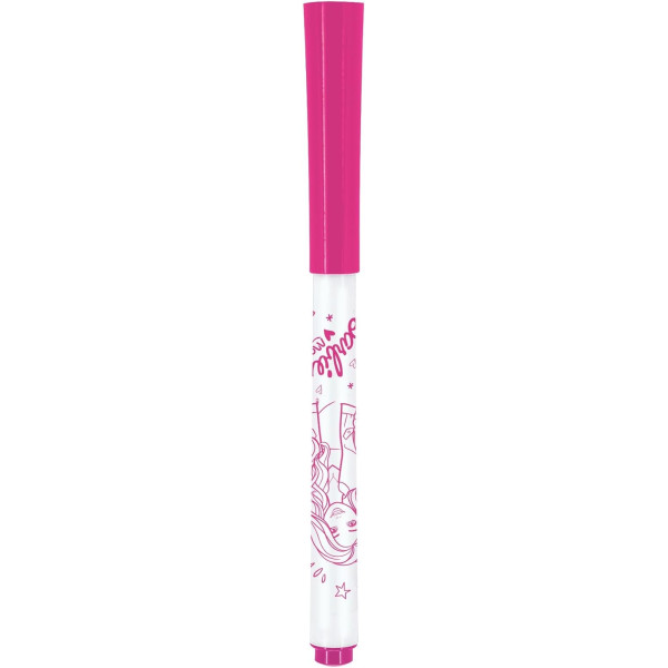 4 feutres effaçables à sec - Pour ardoise - Pointe moyenne - Bleu, vert, rose, violet - Barbie x Maped