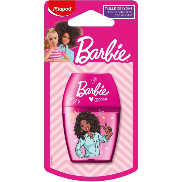 Taille-crayons - 1 trou - Avec réservoir - Rose - Scolaire - Barbie x Maped