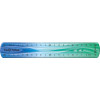 Double décimètre - Règle - Plate - 20 cm - Plastique - Incassable - Multicolore - Twist'n Flex - Maped