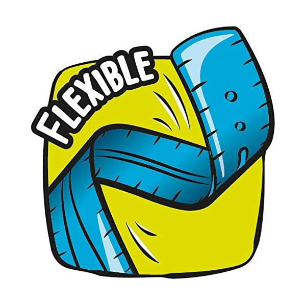 Double décimètre - Règle - Plate - 20 cm - Plastique - Incassable - Multicolore - Twist'n Flex - Maped