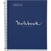 photo-Cahier - Carnet - A5 - Spirales - Petits carreaux - 120 pages perforées - Bleu marine
