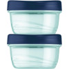 photo - photo - Lot de 2 pots à sauce - Bleu - Plastique - 40 ml - Pique-nique - Maped