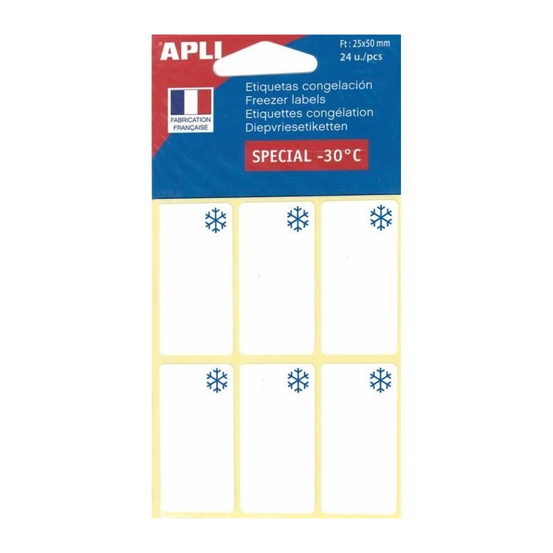photo-Étiquettes de congélation - congélateur 25x50 mm - 24 unités - Apli