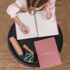 Cahier - A4 - Spirales - Petits carreaux - 160 pages perforées - Rose - Couverture carton