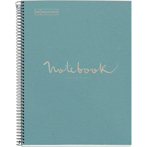 photo-Cahier - A4 - Spirales - Petits carreaux - 80 pages perforées - Bleu - Couverture carton