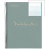 Cahier - A4 - Spirales - Petits carreaux - 160 pages perforées - Bleu - Couverture carton