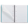 Cahier - A4 - Spirales - Petits carreaux - 160 pages perforées - Bleu - Couverture carton