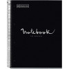 photo-Cahier - A4 - Spirales - Petits carreaux - 80 pages perforées - Noir - Couverture carton