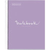 photo-Cahier - A4 - Spirales - Petits carreaux - 80 pages perforées - Lavande - Couverture carton