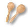 photo-Maracas - Instrument de musique - Paire de 2 - Bois naturel - Adapté aux enfants