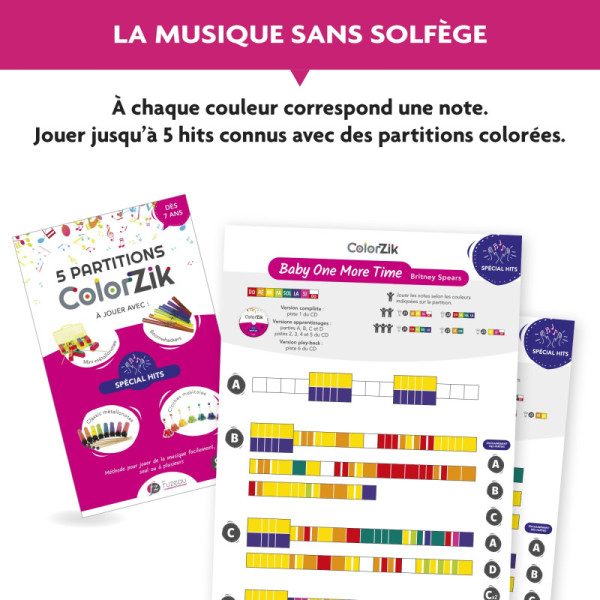 Livre + CD - Apprendre à jouer d'un instrument - Colorzik - Spécial HITS