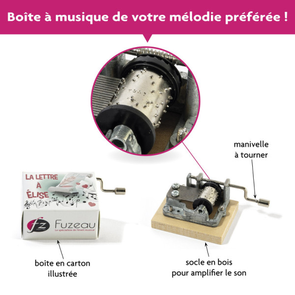 Boite à musique - La lettre à Elise - Beethoven - Serinette - A partir de 3 ans