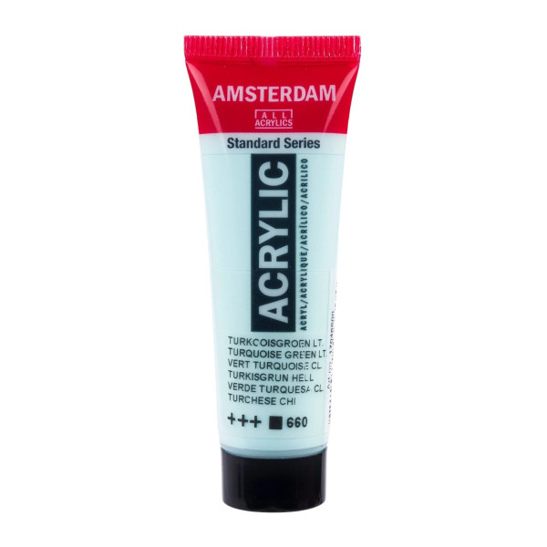 Peinture acrylique en tube - Vert turquoise clair - 660 - Amsterdam - 20ml