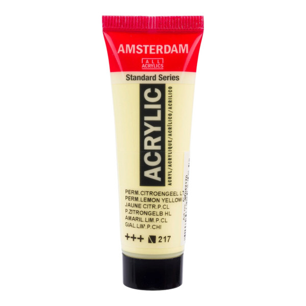 photo - Peinture Acrylique en tube jaune citron permanent clair 20ml - Amsterdam