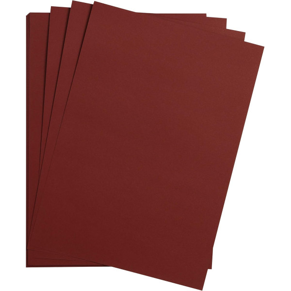 photo -Lot de 25 feuilles Maya - Papier à dessin - A4 - 270g - Bordeaux - Clairefontaine