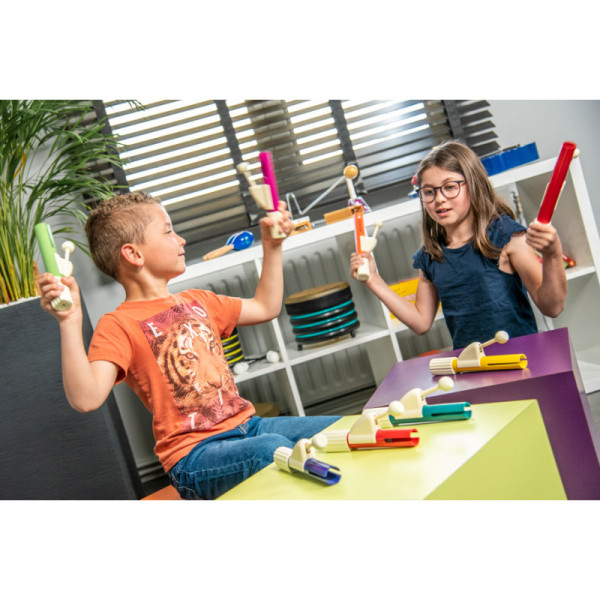 Jeu de percunot' - Instrument de musique - Bois - 8 tubes métalliques - Dès 8 ans