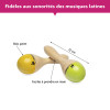 Maracas - Bois - Instrument de musique - Petit modèle - Enfant dès 3 ans - Fuzeau
