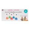 Jeu chromatique - 5 cloches accordées - Initiation à la musique - Enfant dès 3 ans
