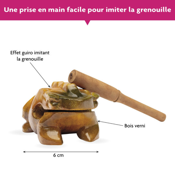 Grenouille guiro - Instrument de musique vietnamien - Imite la grenouille