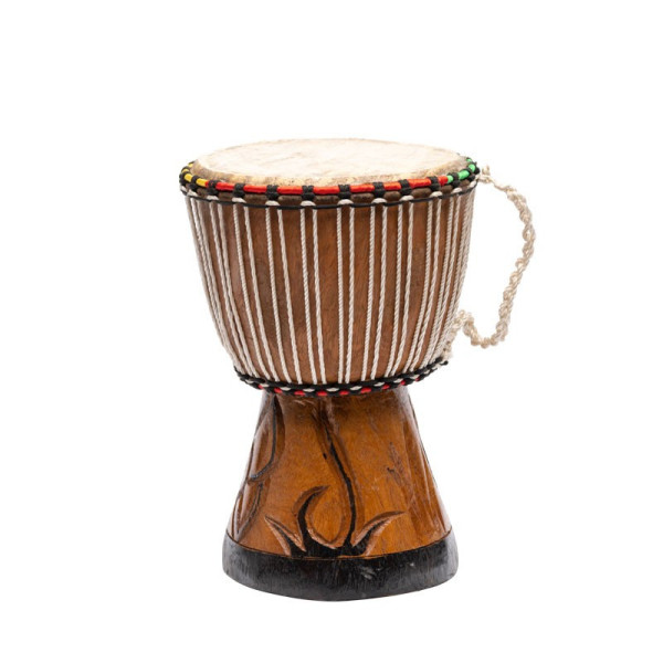 photo-Mini djembé - Instrument de musique du Sénégal - Bois massif - Fuzeau