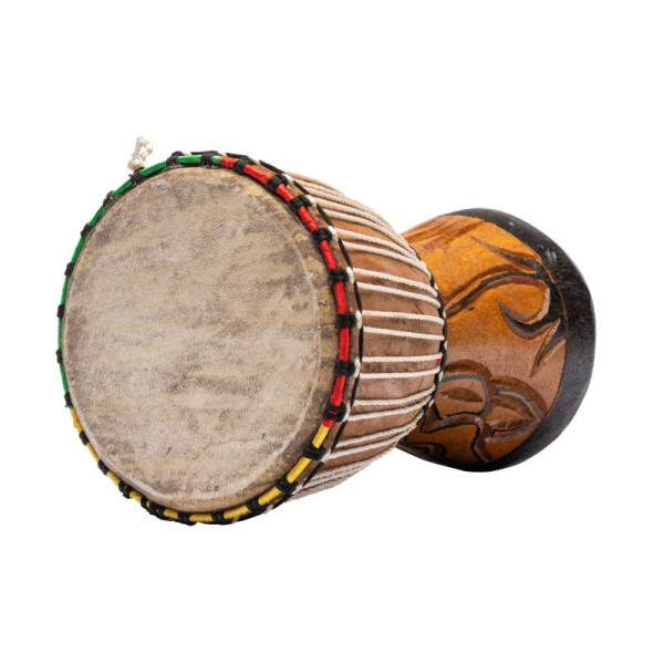 Mini djembé - Instrument de musique du Sénégal - Bois massif - Fuzeau
