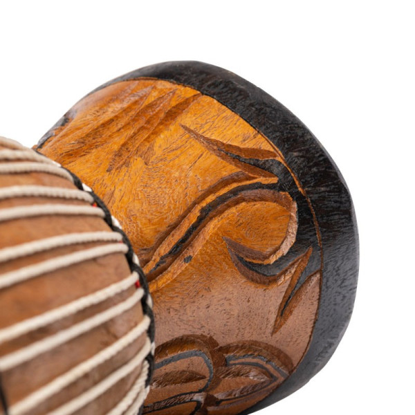 Mini djembé - Instrument de musique du Sénégal - Bois massif - Fuzeau