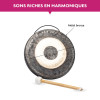 Gong chinois - Gong lunaire - Bronze - 30 cm diamètre - Instrument de musique relaxation