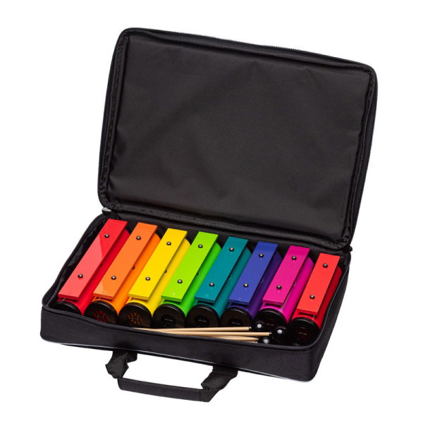 photo-Xylophone - Classic métallonotes - 8 lames - Instrument de musique - Housse incluse