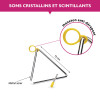 Triangle - Instrument de musique - 13 cm - Métal - Avec batte - Enfant dès 5 ans