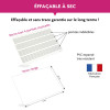 Ardoise effaçable - Avec portées musicales - 32 x 22 cm - 1 face - Apprentissage solfège