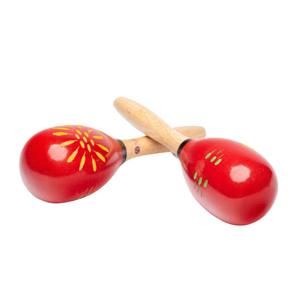 photo-Maracas - Lot de 2 - Instrument de musique - Bois peint - Enfant dès 4 ans