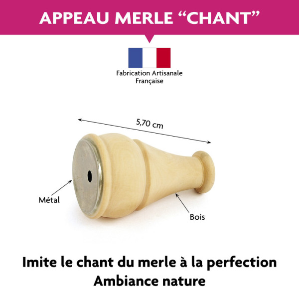 Appeau - Oiseau - Merle - Imiter le chant des oiseaux - Fuzeau