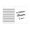 photo-Ardoise effaçable - Avec portées musicales - 86 x 59,5cm - 1 face - Apprentissage solfège