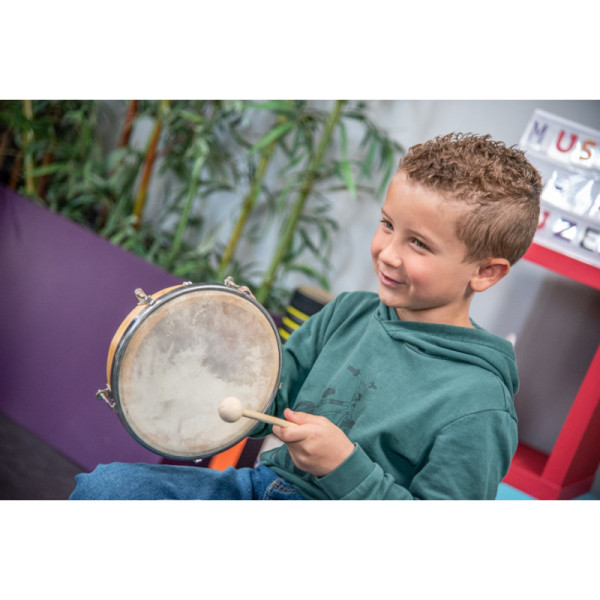 Tambourin - A frapper - Diamètre 20 cm - Instrument de musique - Dès 4 ans