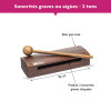 Wood block - Bois PAO Rose - 2 tons - Instrument de musique - Enfant dès 3 ans
