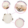 Tambourin avec 8 cymbalettes - Diamètre 15 cm - Instrument de musique - Dès 3 ans