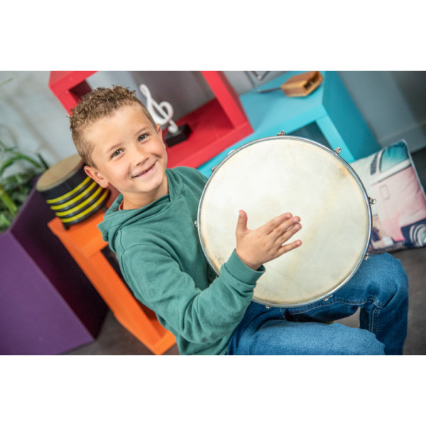 Tambourin - A frapper - Diamètre 30 cm - Instrument de musique - Dès 7 ans