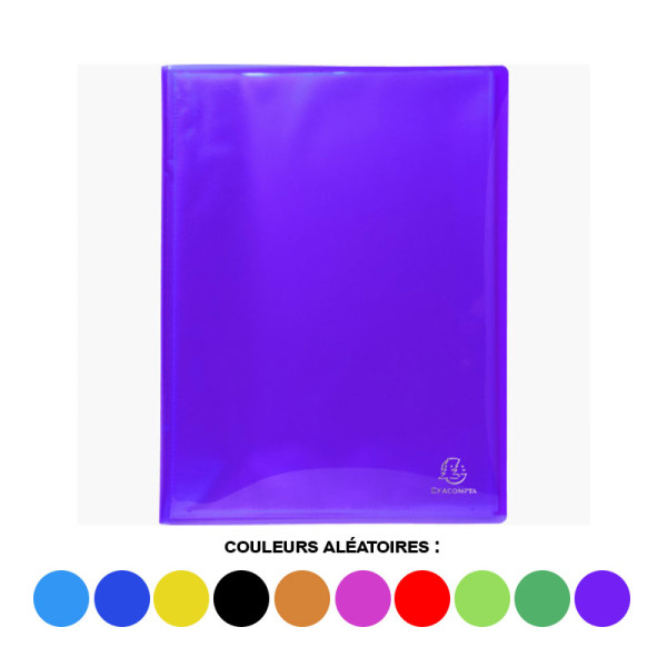 Porte-vues - Lutin - 100 vues - Polypro semi-rigide - A4 - Couleurs assorties - Exacompta