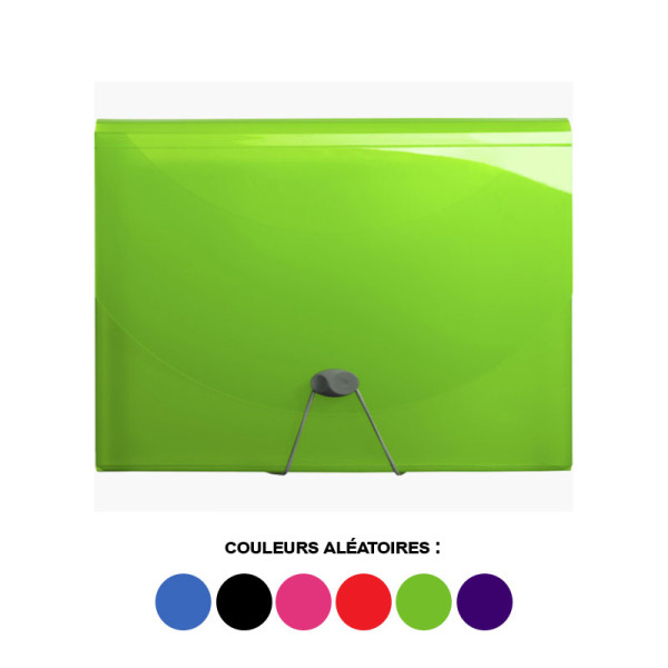 Trieur valisette - 13 compartiments - 24x32 - Polypro - Couleurs assorties - Exacompta